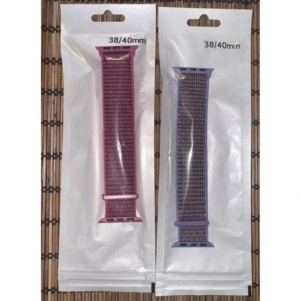 4 Replacement Band Apple Watch Series 1-4 38/40mm Pink Purple‎ Black Rainbow